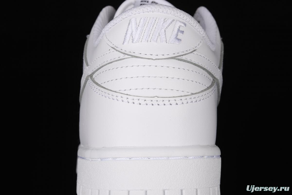 NIKE SB DUNK Low Prm pure white color SB buckle rebound fashion leisure board shoes DD1503-109