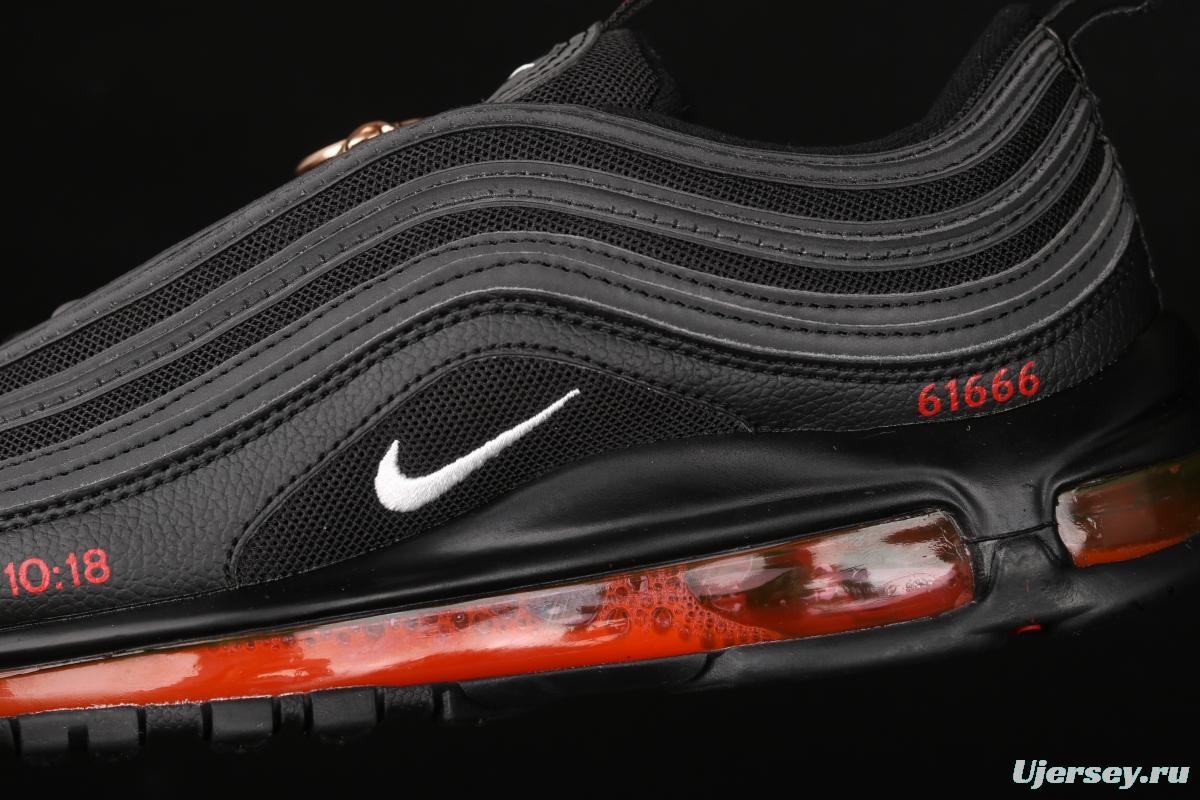 Mschf x Inri Air Max 97 Jesus Shoes Holy Water Black Grey 3M bullet running shoes DH4092-001