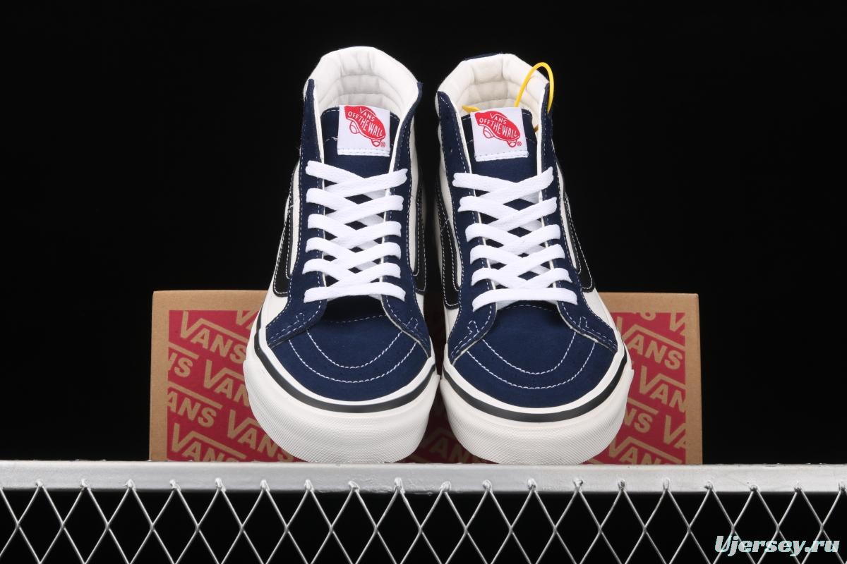 Vans Sk8-Hi Dx blue and white color high-top casual board shoes VN0A38GF4UJ