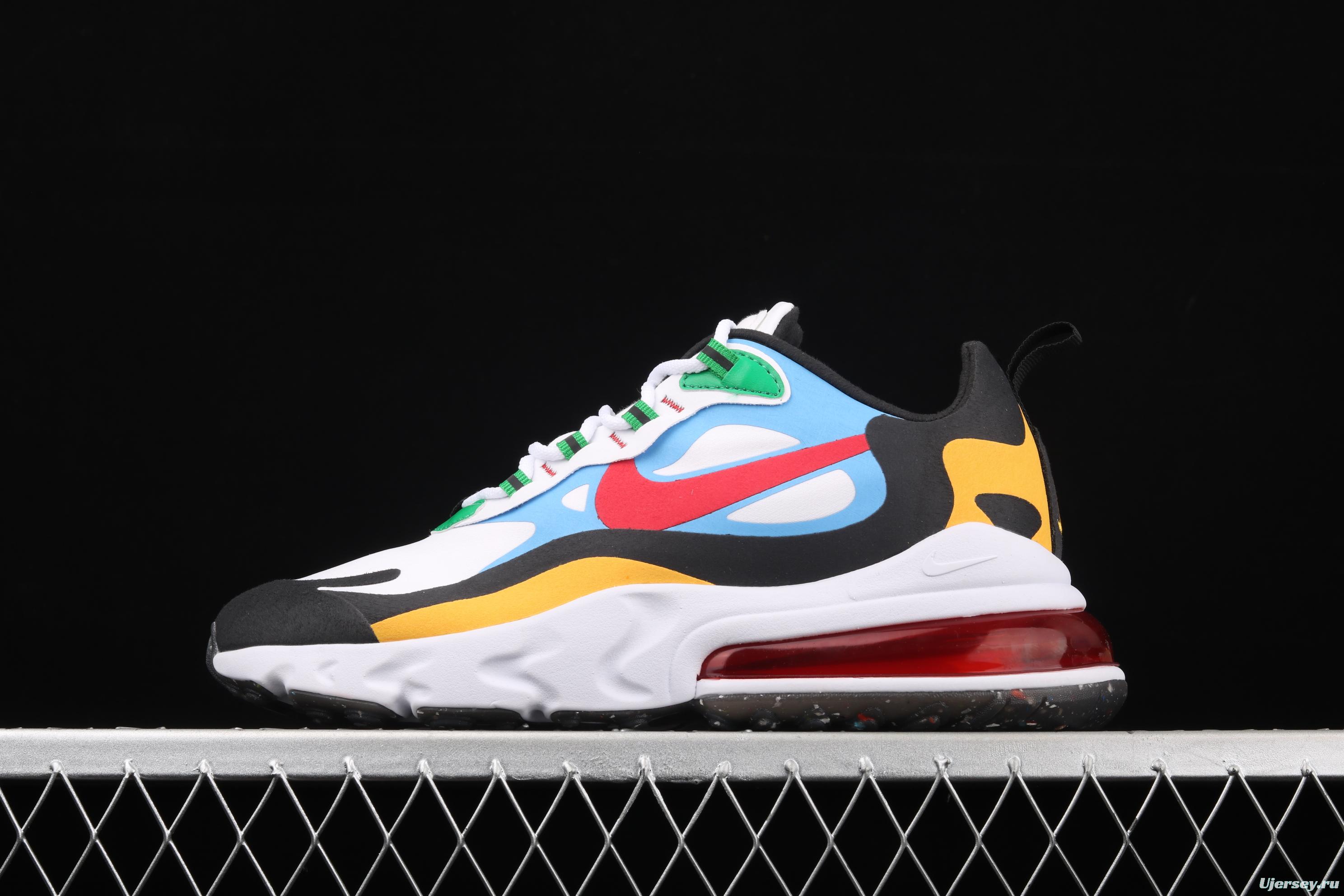 NIKE Air Max 270React new high-frequency mesh hollowing out function half-palm air cushion running shoes DA2610-161,