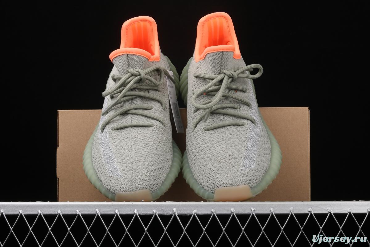 Adidas Yeezy Boost 350V2 Desert Sage FX9035 das coconut 350 second generation hollowed-out galactic sage color matching