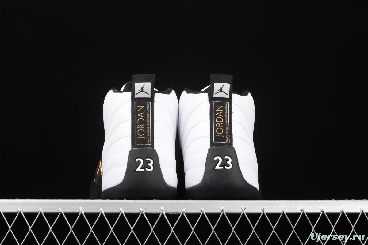 Air Jordan 12 Retro 2 2 black and white gold head genuine carbon basketball shoes CT8013-170