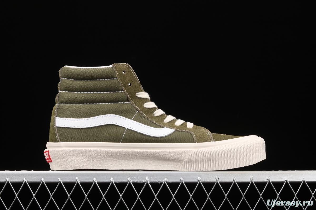 Vans SK8-Hi Vault OG army green high-top canvas shoes VN0OZE8XY