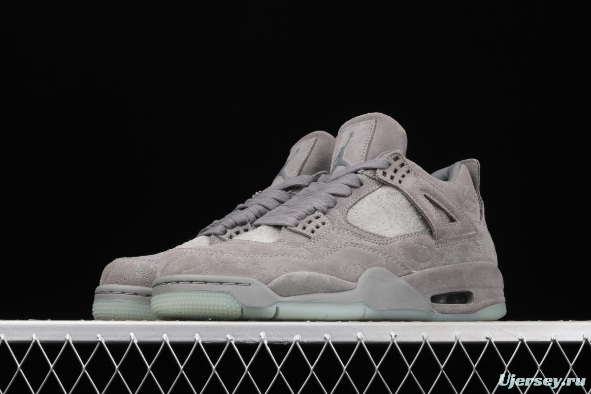 Air Jordan 4 Cool Grey cool gray suede night glossy soled basketball shoes 930155-003