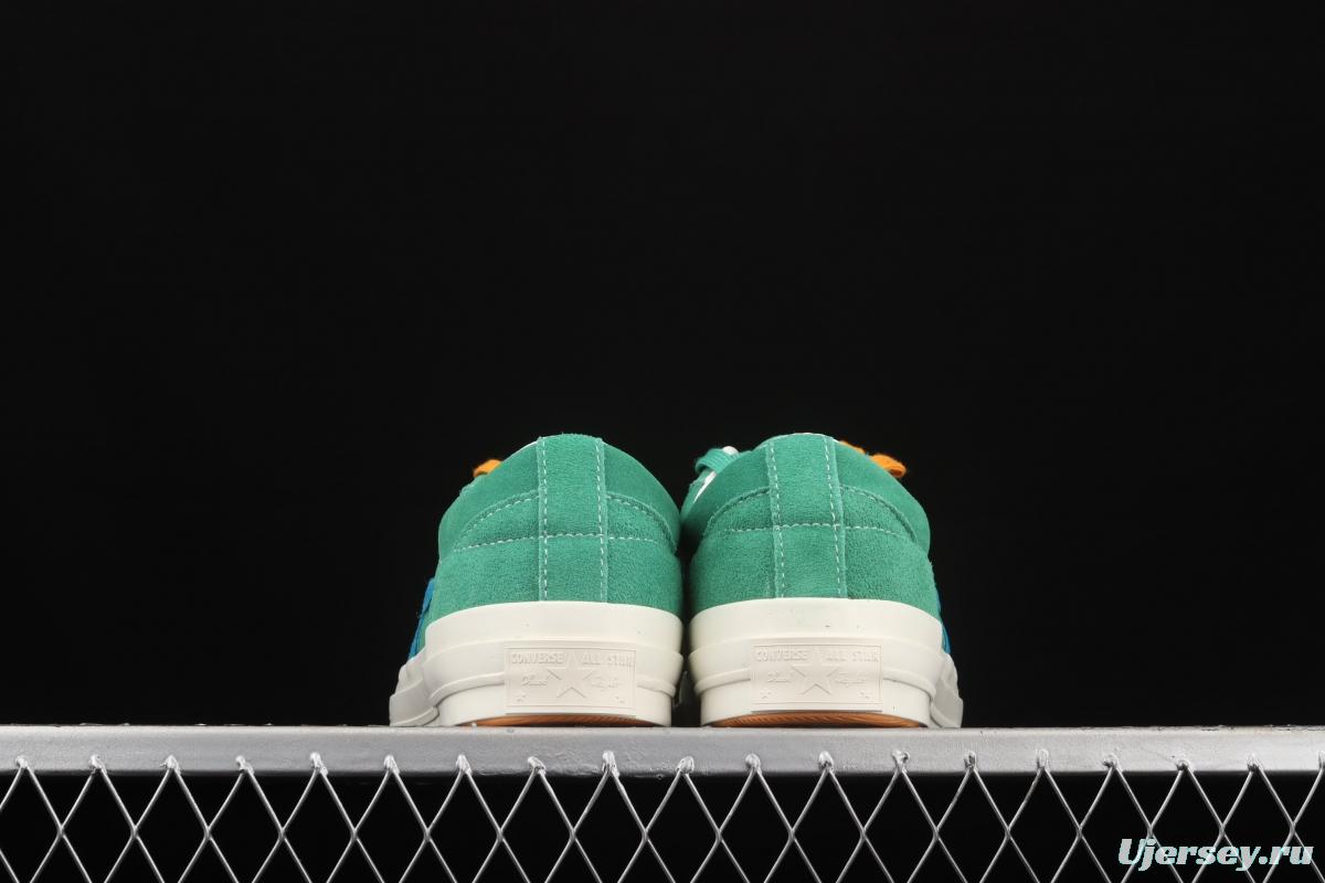 Creator x Converse One Star Ox Golf Le Fleur TTC co-signed green floret 2.0 suede low upper shoes 160322C