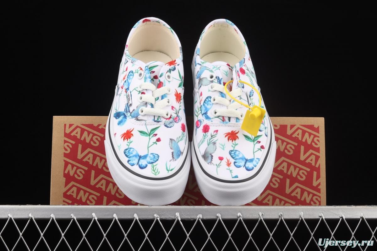 Vans Authentic butterfly pattern drawing low-top casual board shoes VN0A5HZSUC0