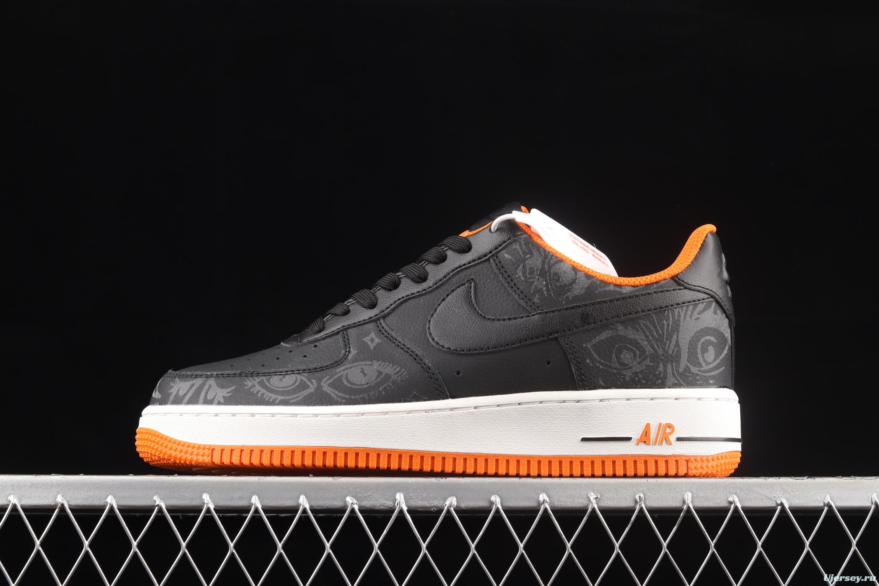 NIKE Air Force 11607 Skeleton QS Halloween theme limited casual board shoes DC8891-001