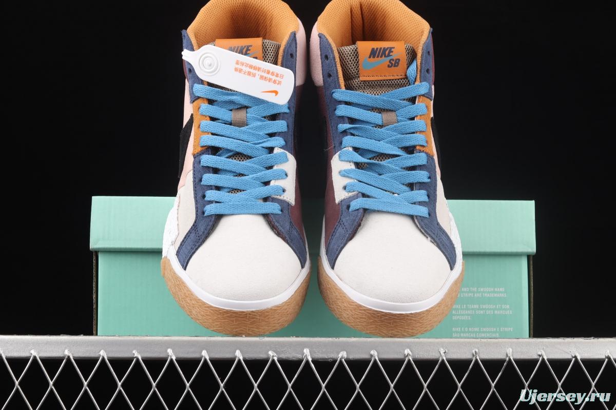 NIKE SB Zoom Blazer Mid PRM splicing broken hook leisure Zhongbang board shoes DA8854-600