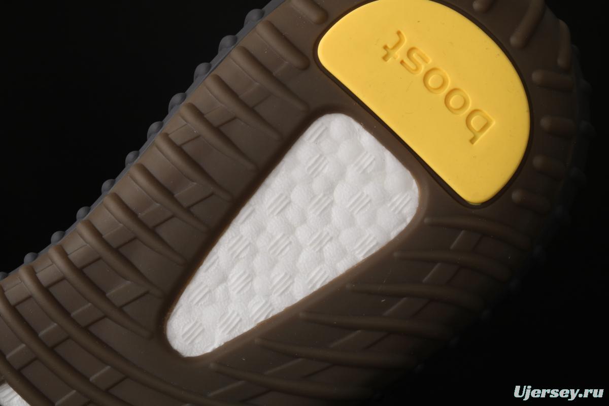 Adidas Yeezy Boost 350V2 Cinder FY4176 Darth Coconut 350 second generation hollowed-out side transparent rubber full star color matching BASF Boost original bottom