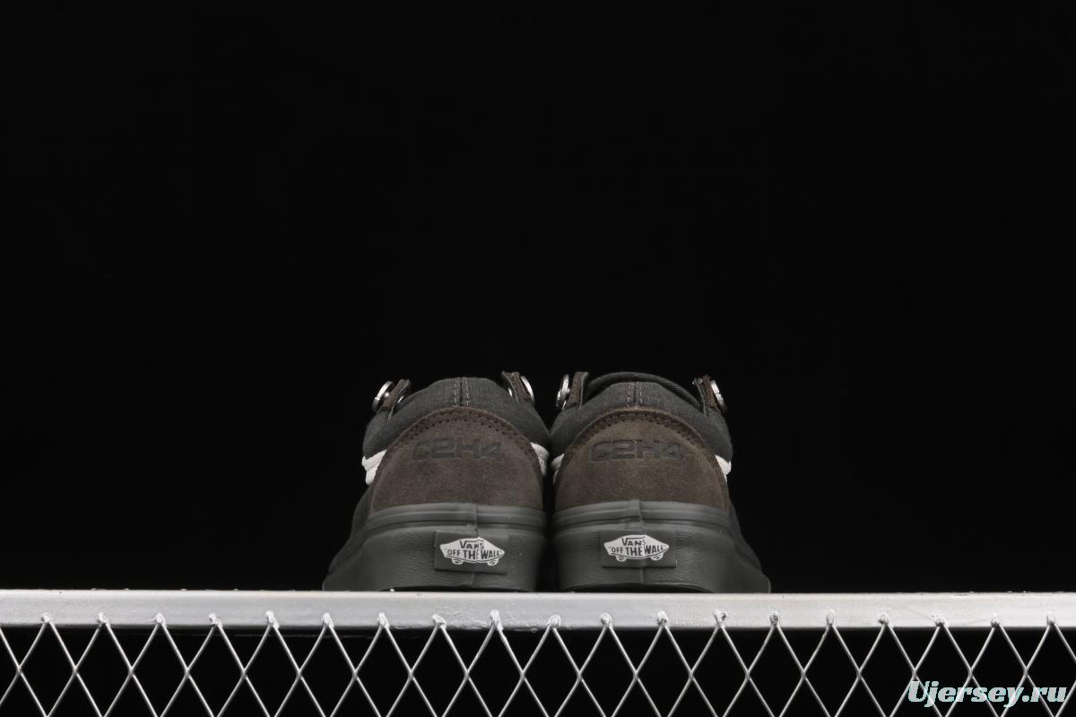 C2H4 x Vans Old Skool RelicStone joint style dark gray low-top casual board shoes VN0A5AO92YD