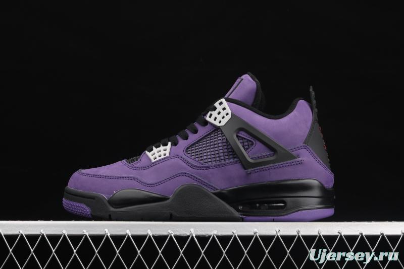 Air Jordan 4 Retro suede black purple 308497-408