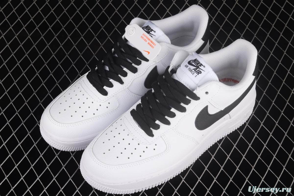 NIKE Air Force 1o07 Low AN20 classic white and black low-top casual board shoes CT2302-100