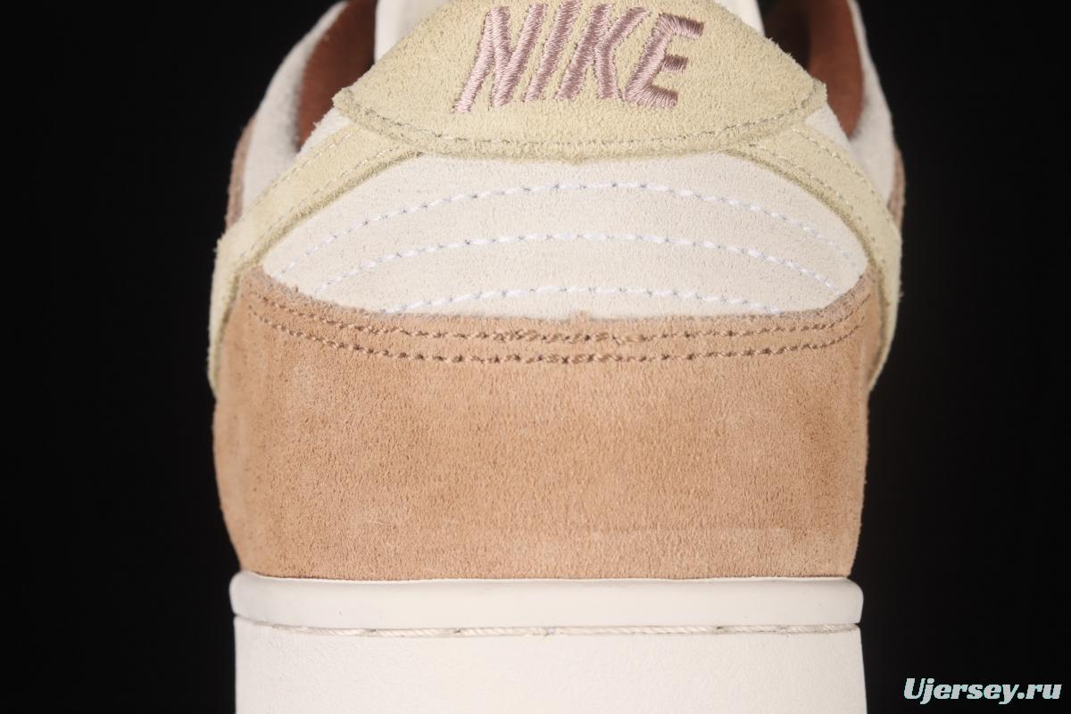 NIKE SB DUNK Low Prm milk brown SB buckle rebound fashion casual board shoes DD1390-100