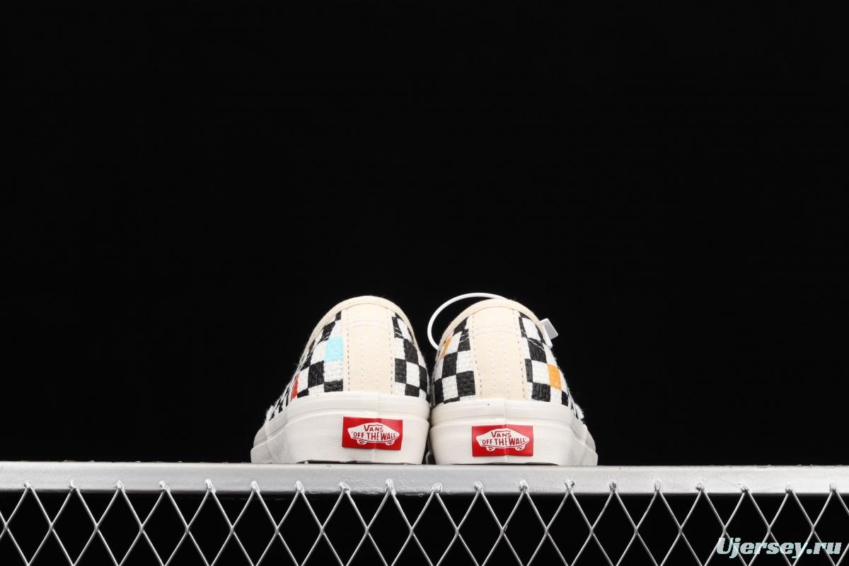 Vans Authentic new summer color matching weaving color checkerboard low upper board shoes VN0A54F29GL