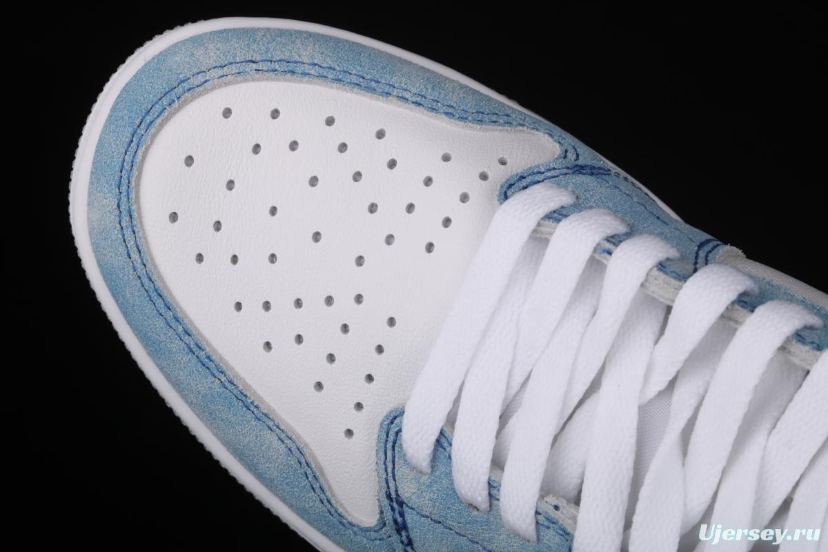 Air Jordan 1 Hyper Royal washed North Carolina high top basketball shoes 575441-402 555088-402