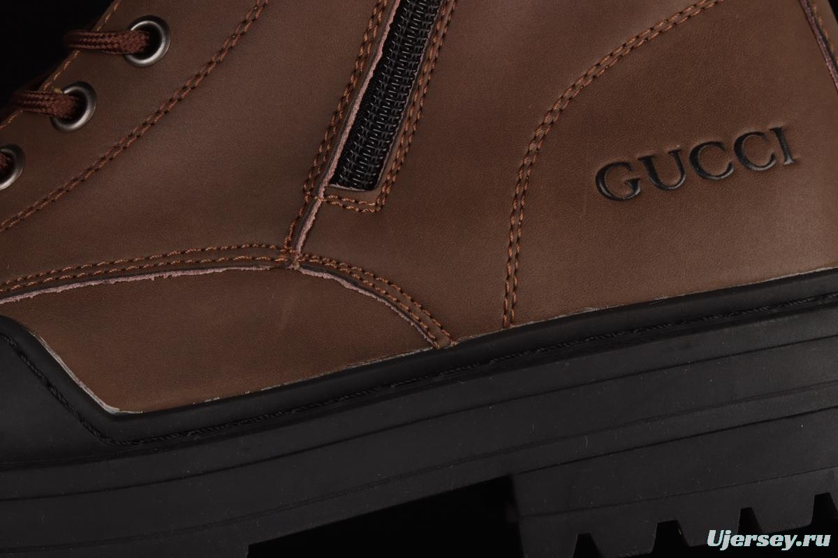 Gucci Screener GG High-Top Sneaker Gucci retro college style leisure Martin boots 02JPO605533