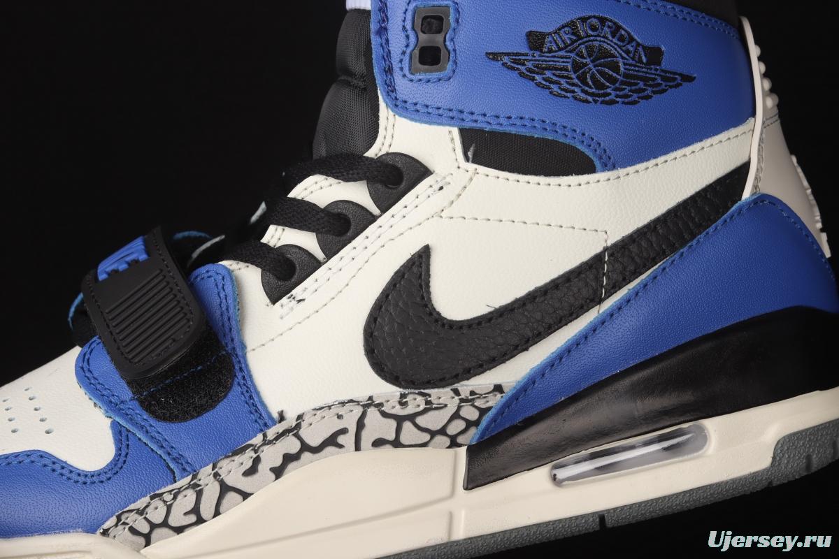 Jordan Legacy 312 white and blue color Velcro three-in-one board shoes AQ4160-104