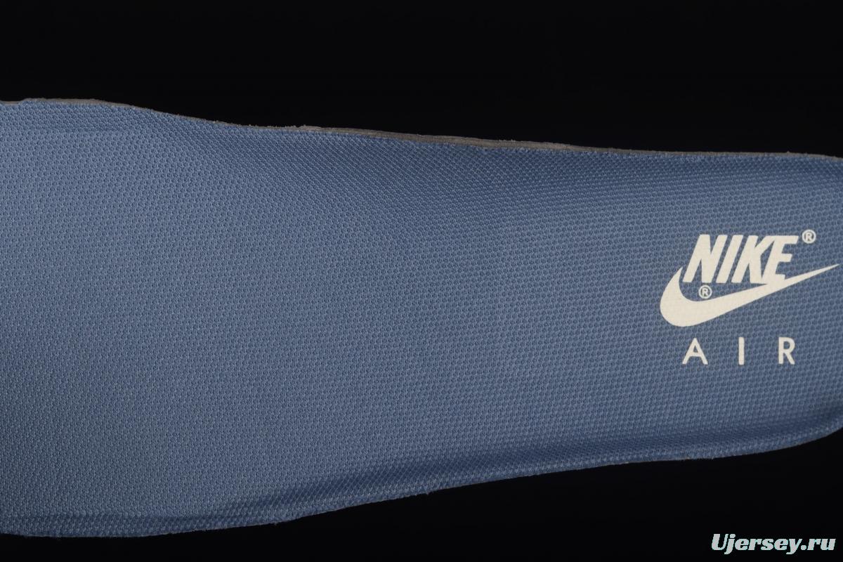 NIKE Air Force 1' 07 Mid dark blue suede 3M reflective mid-finish casual board shoes AA1118-007