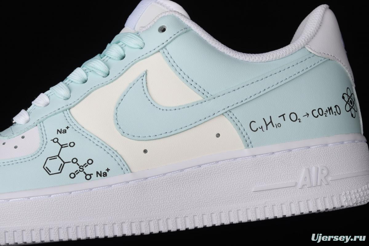 NIKE Air Force 11607 Low Quadratic theme Chemical Formula Color matching low-top casual board shoes CW2288-303