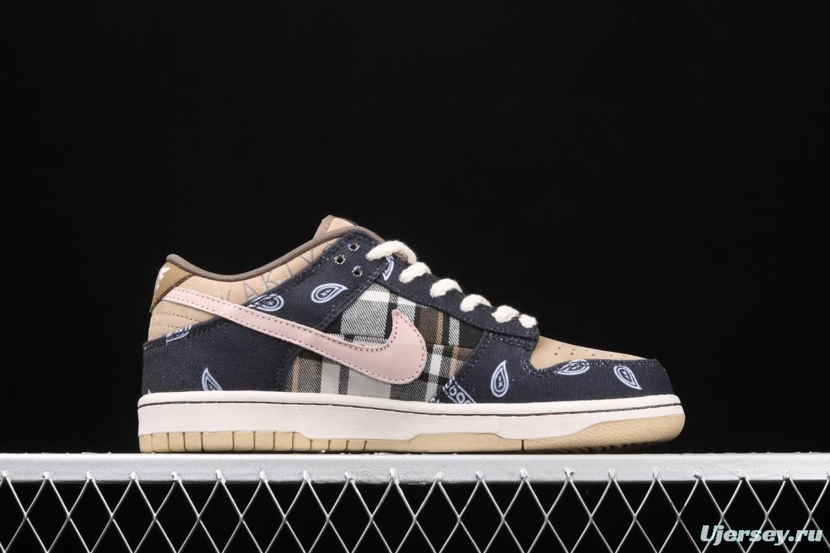 Travis Scott × SB DUNK joint name board shoes cashew fruit CT5053-001