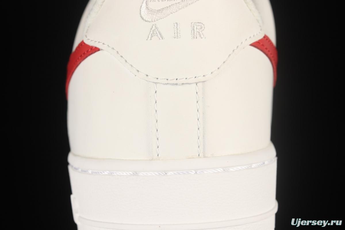 NIKE Air Force 1x 07 Low Air Force White and Red low-top Leisure Board shoes 315115-126