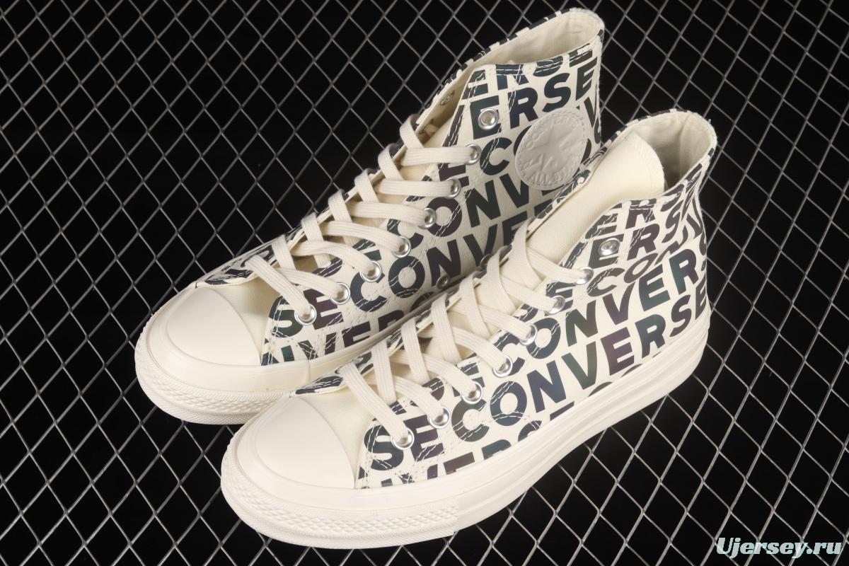 Converse Chuck 70 Converse reflective letter high upper canvas sports shoes 172511C