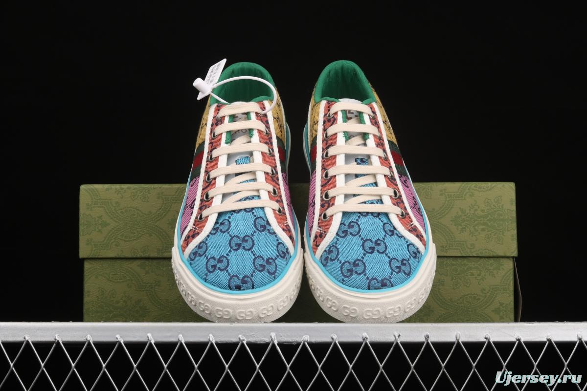 Gucci Tennis 1977 Print Sneaker canvas printed retro leisure sports board shoes 2UZ604275