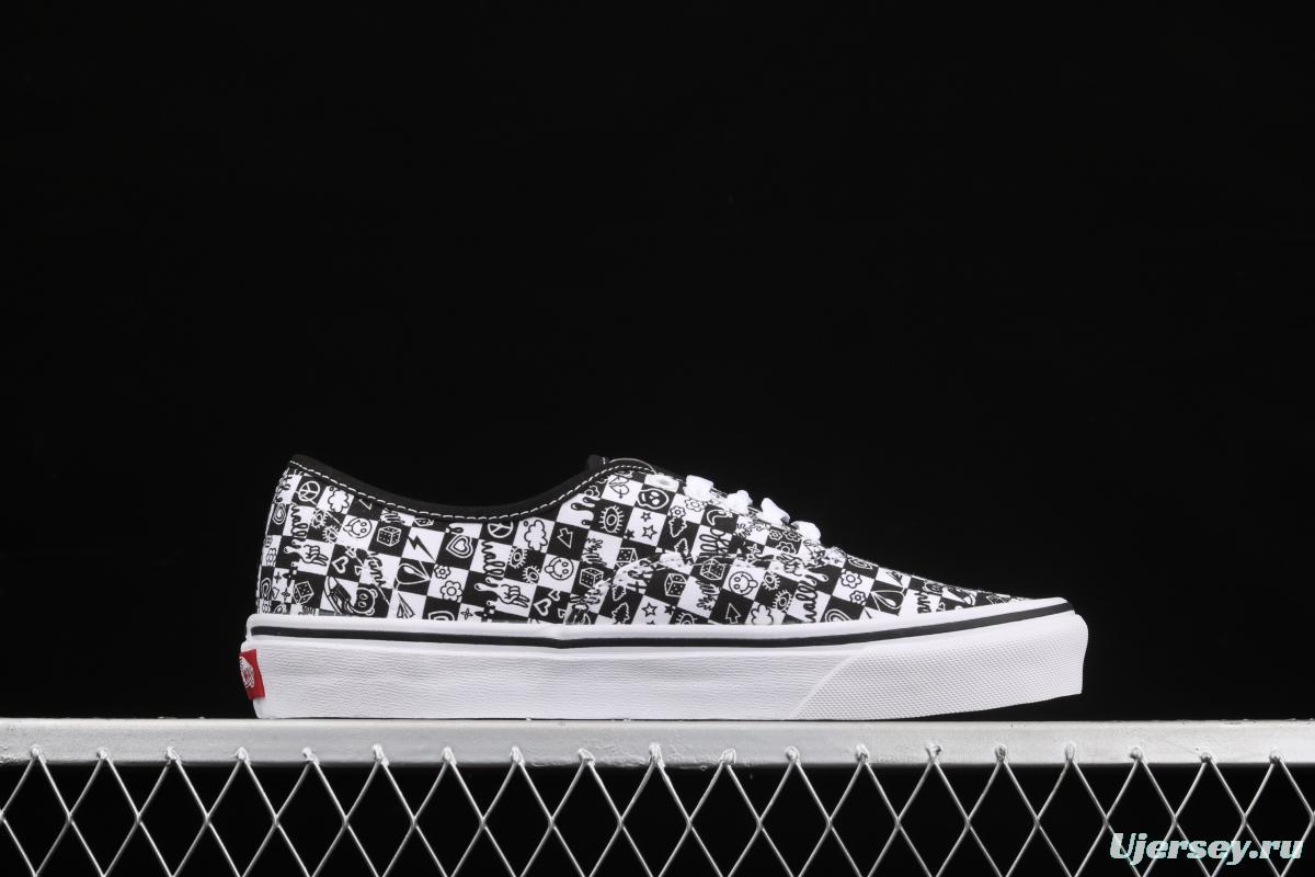 Vans Authentic black and white graffiti printing VN0A2Z518G