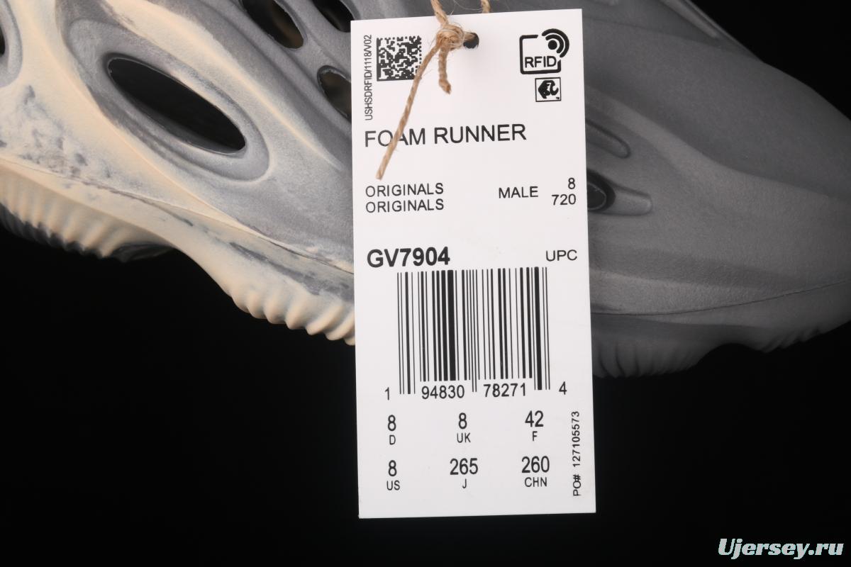 Adidas Yeezy Foam Runner Ararat integrated injection molding coconut hole shoes khaki gray camouflage