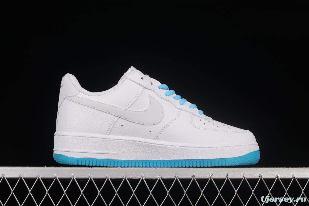 NIKE Air Force 1'07 Low White and Blue Crystal Color Matching 3m Reflective Low-Top Casual Sneakers KH0806-168