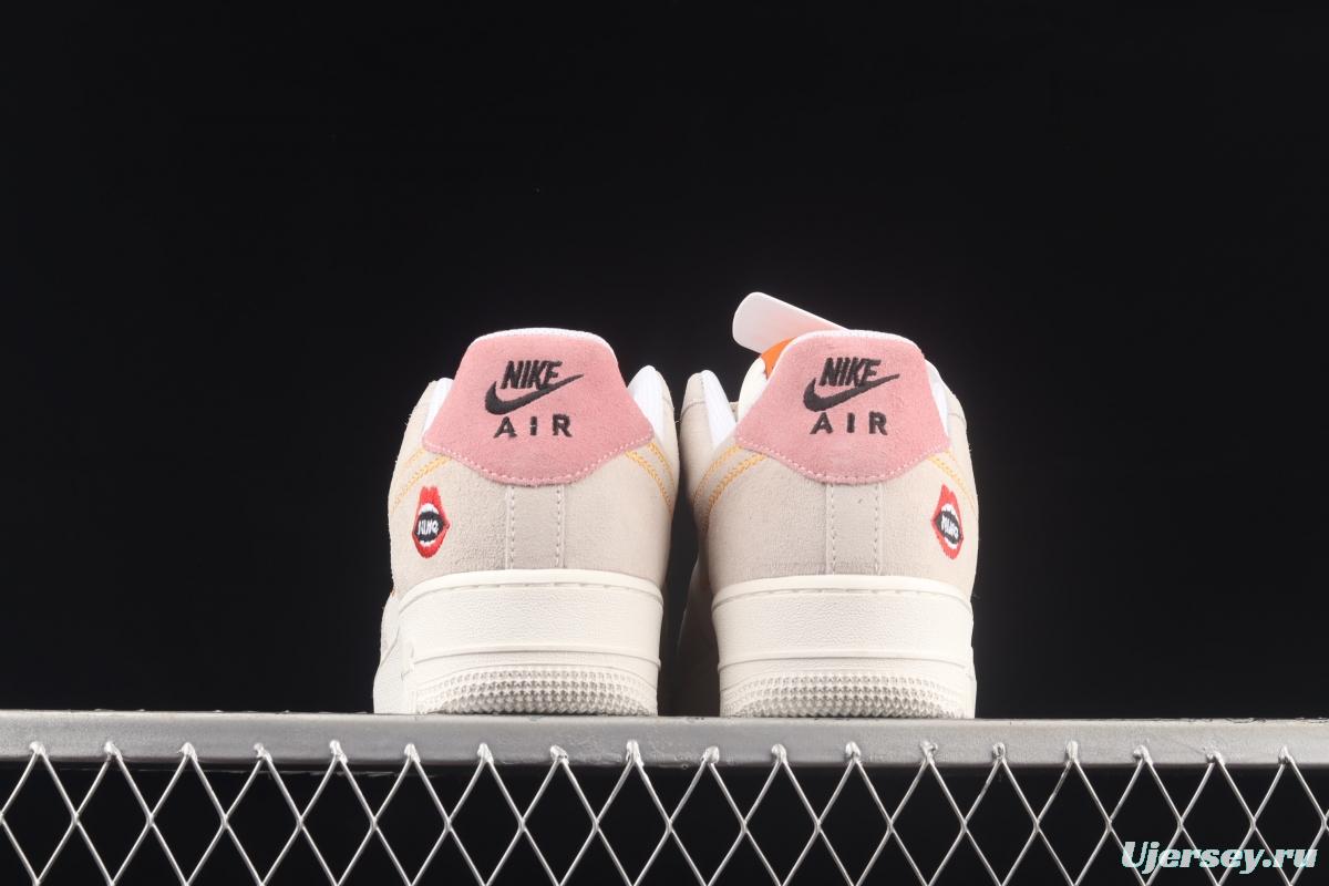 NIKE Air Force 1 Low Sail lipstick embroidered low-top casual board shoes DQ7656-100