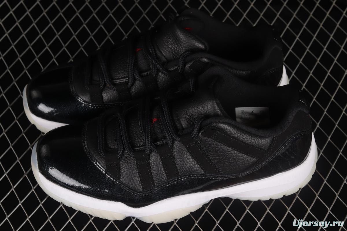 Air Jordan 11 Retro Low 72-10 1 Low Top Big Devil Sports Culture Basketball Shoes AV2187-001