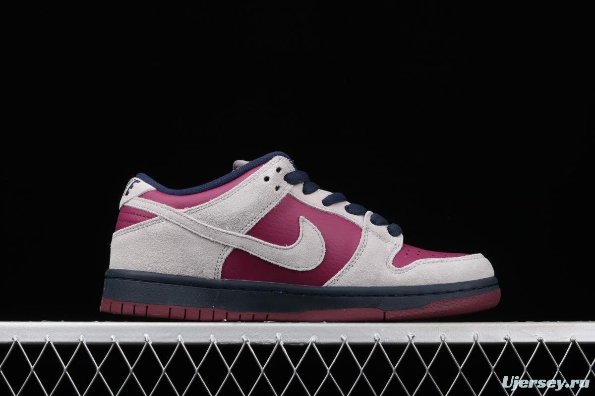 NIKE DUNK Low SB True Berry Bordeaux red and gray dunk series low-side leisure sports skateboard shoes BQ6817-001