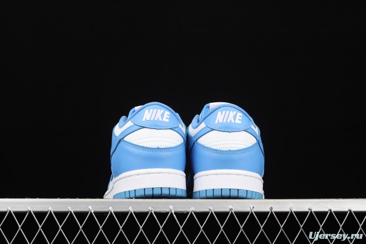 NIKE DUNK Low University Blue White Blue North Carolina White Blue Slam Dunk Series low side Leisure Sports Skateboard shoes DD1391-102