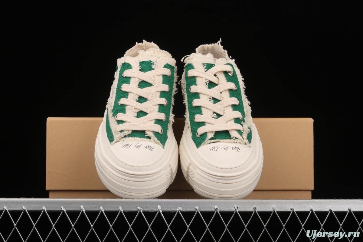 IMPACT x VESSEL G.O.P. LOW deconstructs overlapping thick-bottomed cork low-side heightened canvas vulcanized semi-tow