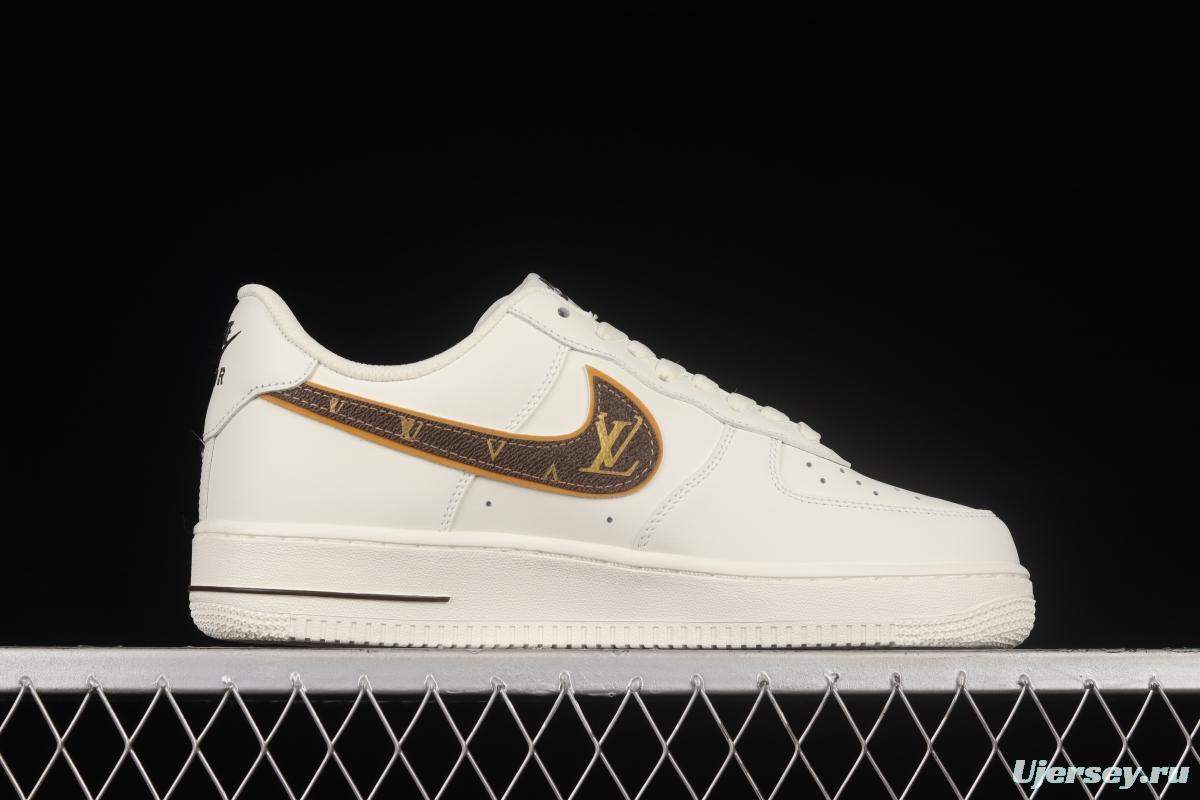 LV x NIKE Air Force 1'07 Low joint custom low-top casual sneakers KV3696-880