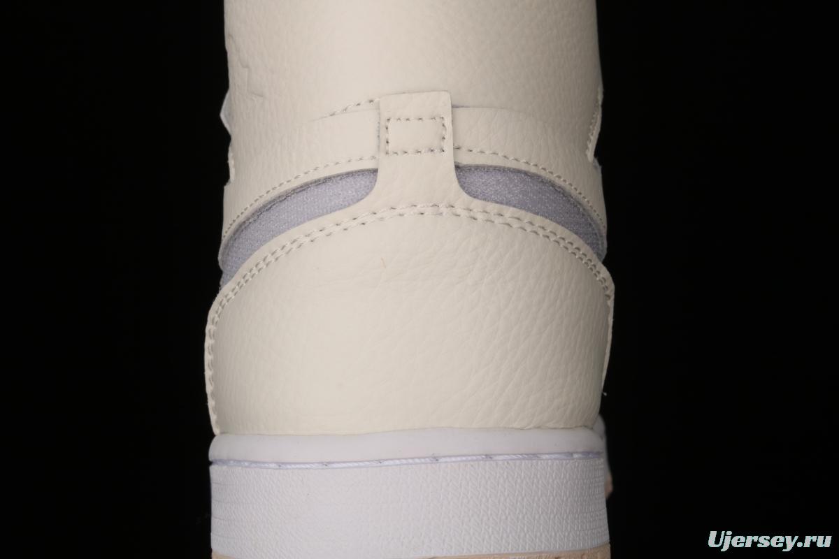 Air Jordan 1 Zoom Air CMFT Pearl White High Top Basketball shoes CT0979-107