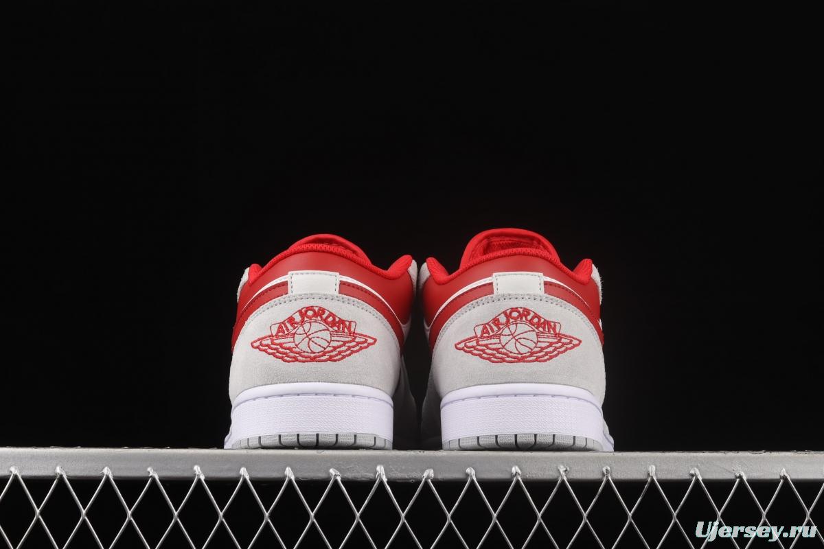 Air Jordan 1 Low low-end rice white red retro culture leisure sports basketball shoes DC6991-016