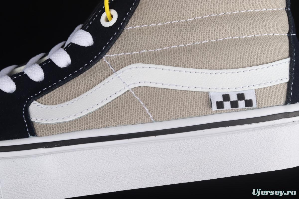 Vans SK8-Mid Pro side checkerboard small mark middle side professional skateboard shoes VN0A3WM32PD