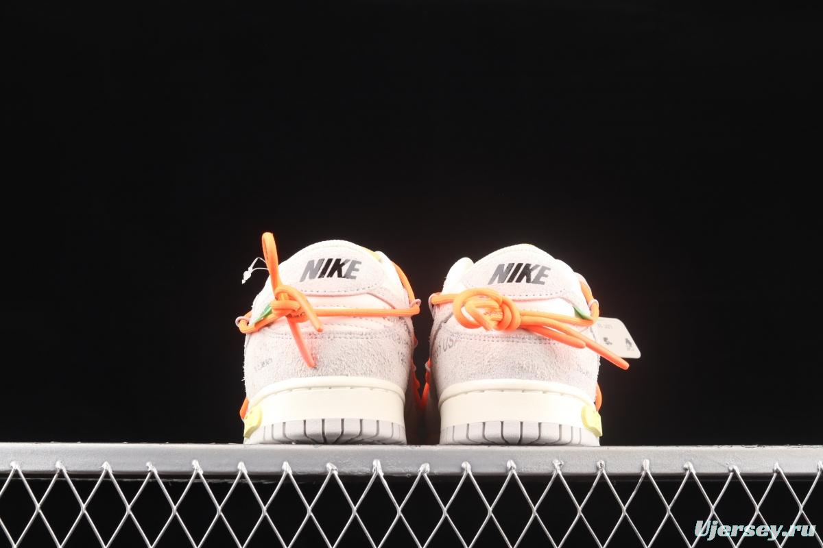 OFF-White x NIKE DUNK Low OW SB buckle rebound fashion casual board shoes DJ0950-108