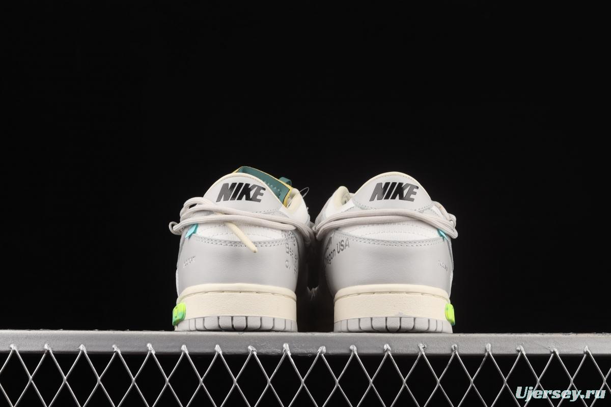 OFF-White x NIKE DUNK Low OW gray SB buckle rebound fashion casual board shoes DM1602-117