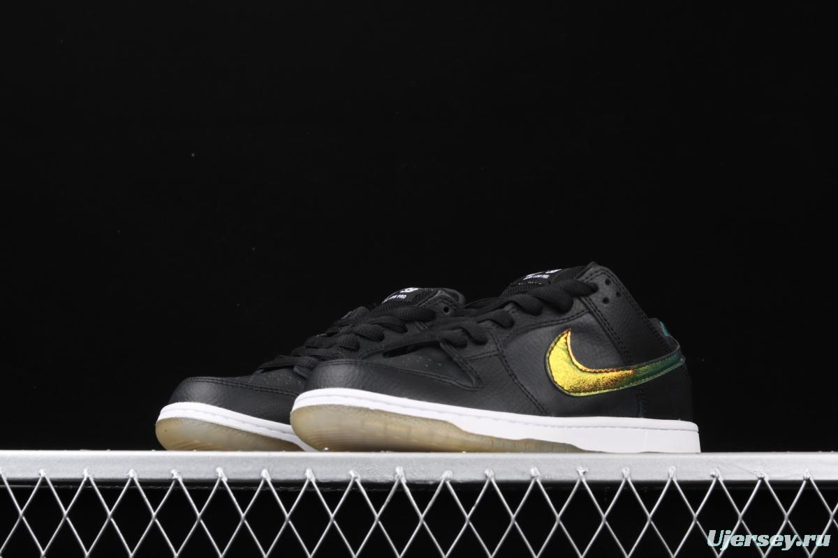 NIKE DUNK Low Pro SB Motorcycle Helmet chameleon gradual hook crystal bottom casual board shoes 304292-091