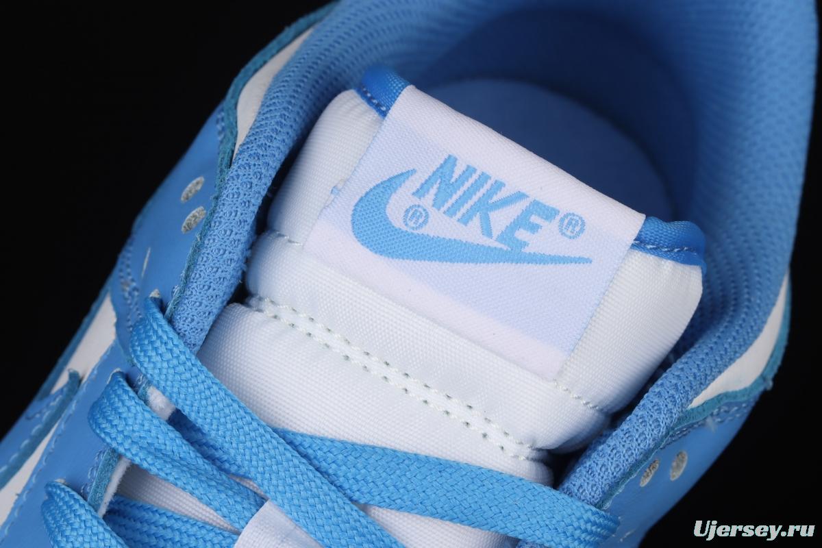 NIKE DUNK Low University Blue White Blue North Carolina White Blue Slam Dunk Series low side Leisure Sports Skateboard shoes DD1391-102