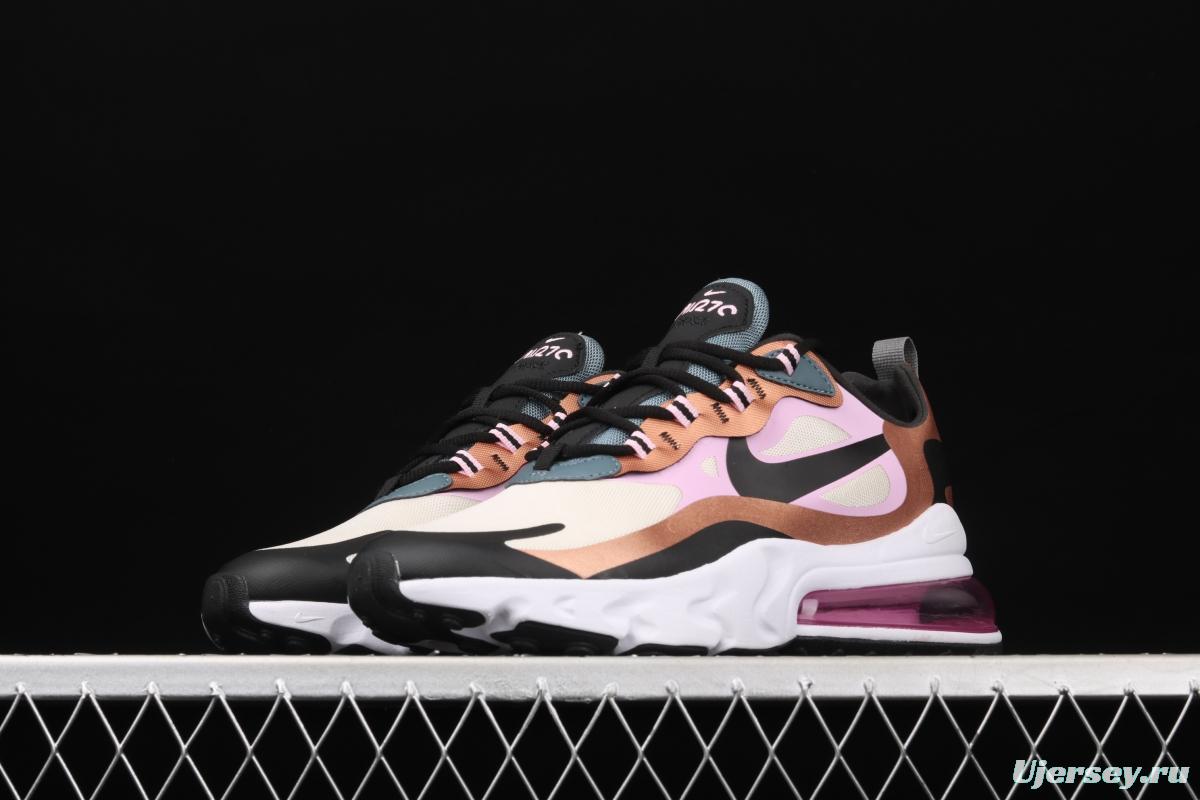 NIKE Air Max 270React new high-frequency mesh function half-palm air cushion running shoes CT1833-100