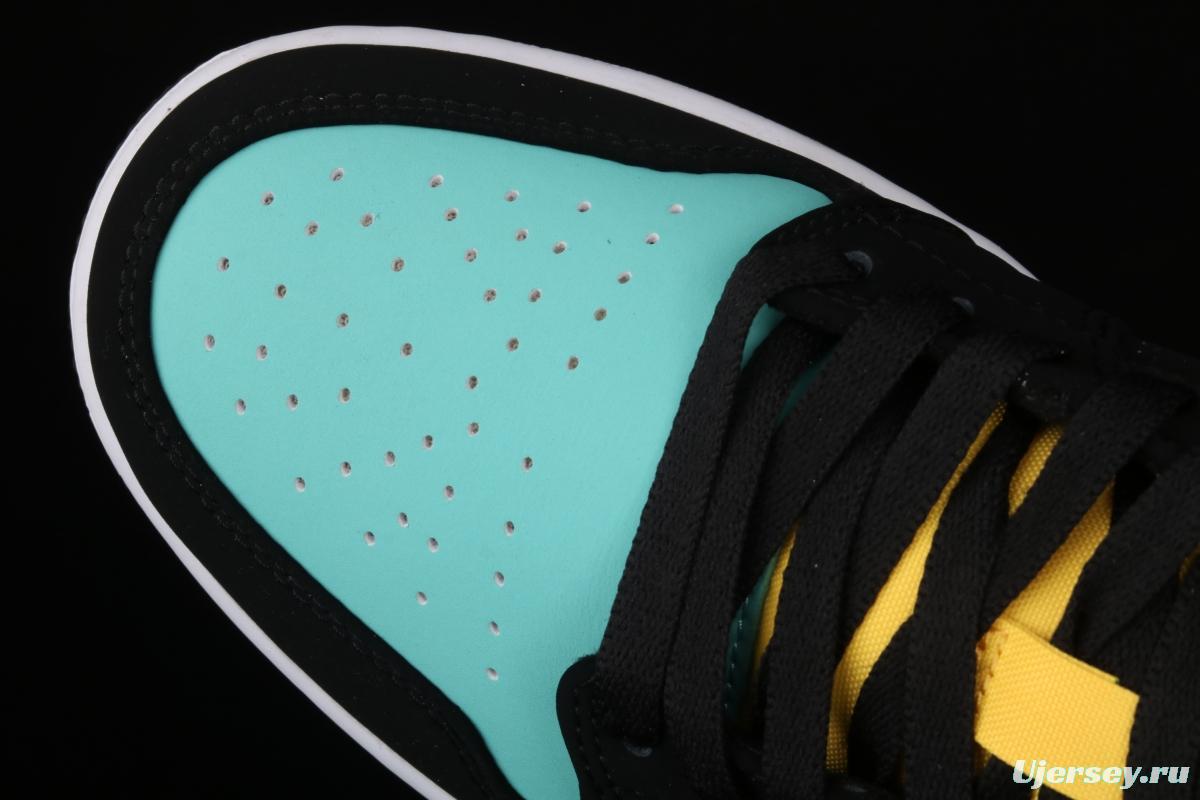 Air Jordan 1 Low Black Blue Yellow Tiffany CK3022-013