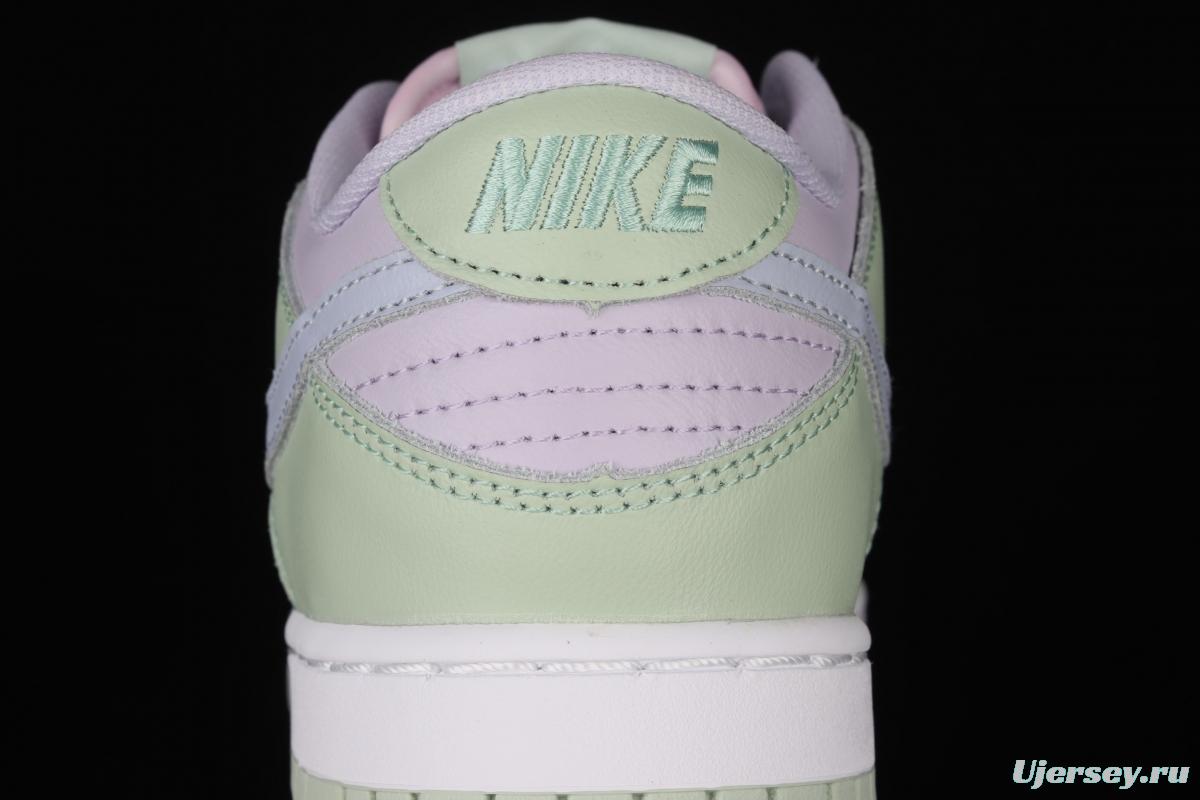 NIKE SB DUNK Low Prm white light purple color SB buckle rebound fashion leisure board shoes DD1503-600