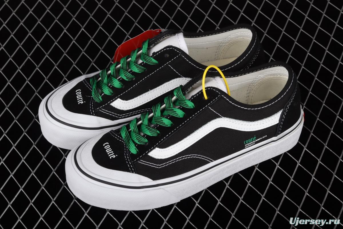 Vans Old Skool couti é co-named Baotou black low-top casual board shoes VN0A3MVYX18
