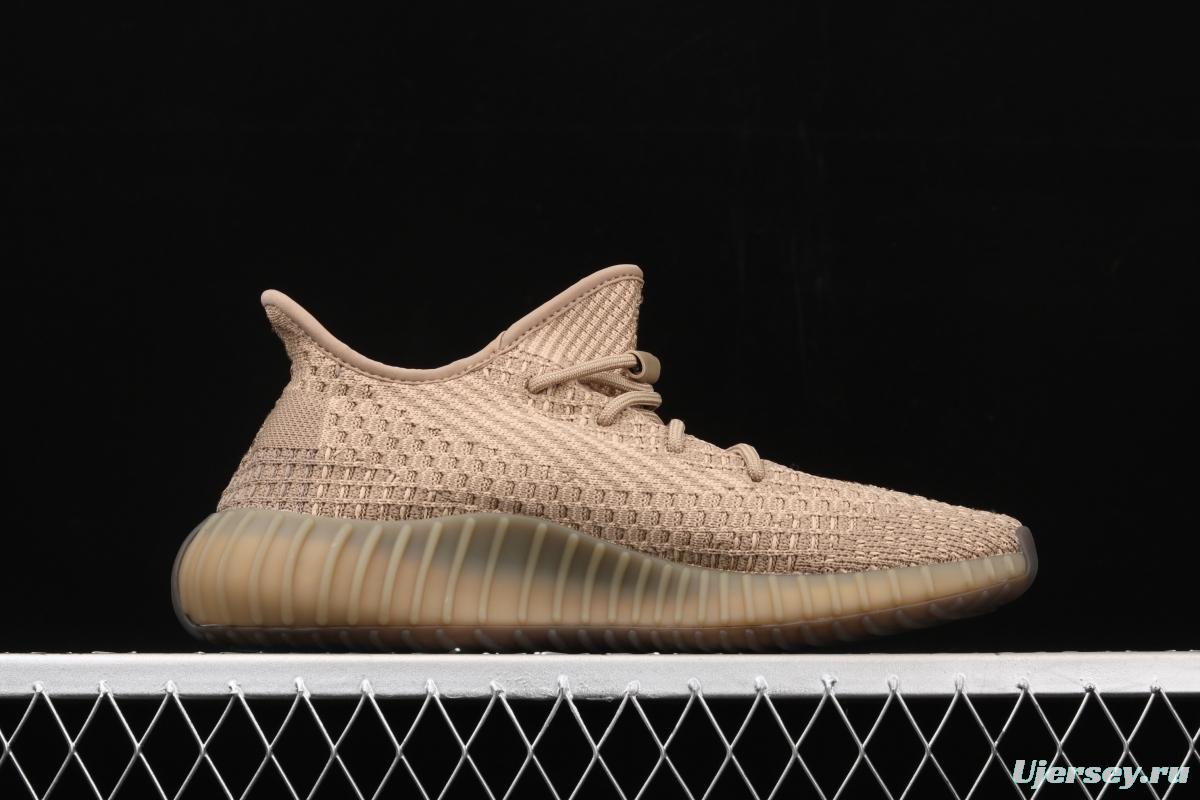 Adidas Yeezy 350 Boost V2 Sulfur FZ5240 Darth Coconut 350 second generation hollowed-out pheasant red color BASF Boost original