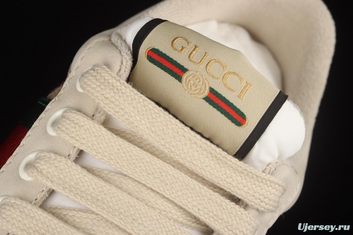 Gucci Distressed Screener Sneaker classic daddy shoes A39G09064