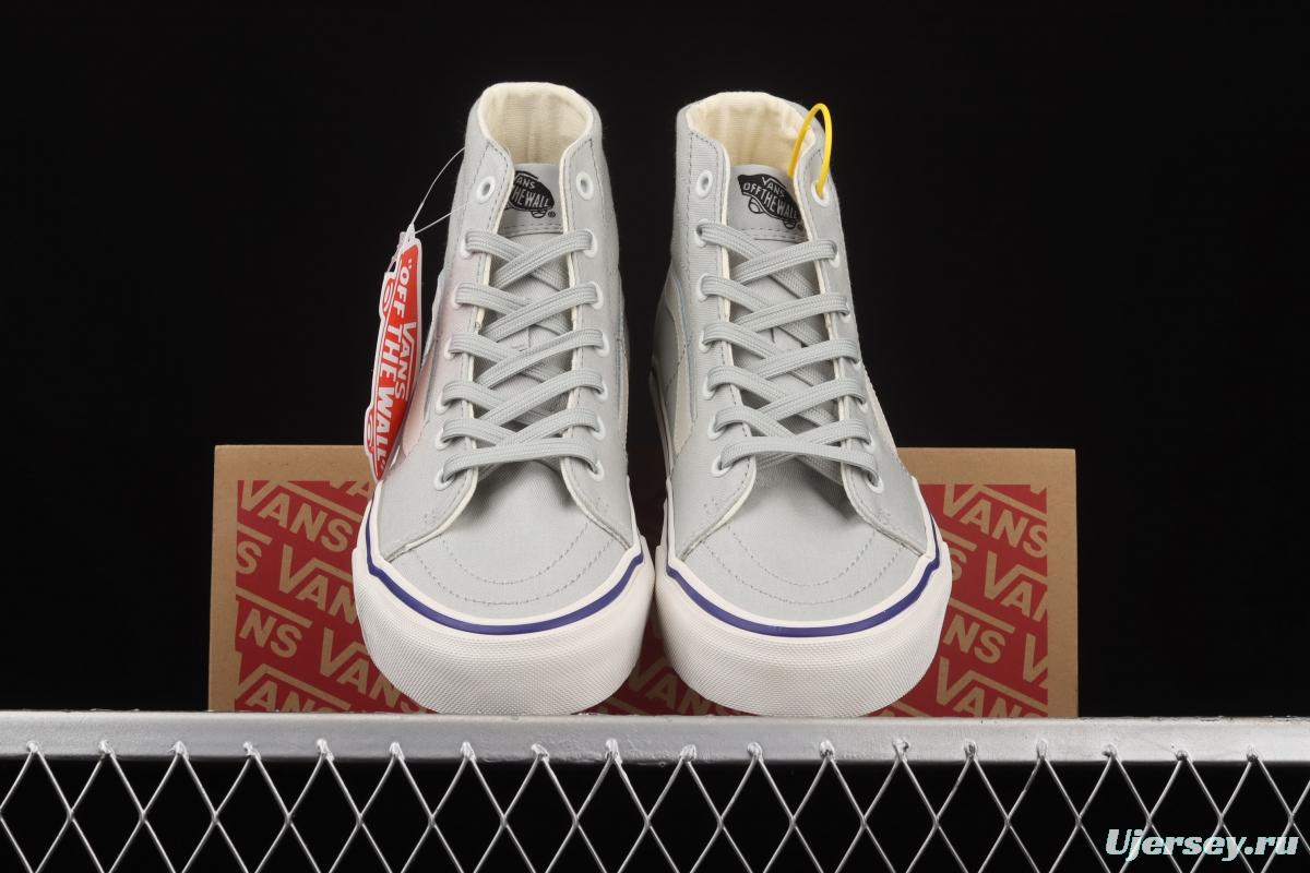 Vans Sk8-Hi Tapered light gray silver ultra-thin canvas high-top casual board shoes VN0A4U164U4